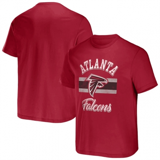 Men's Atlanta Falcons Red X Darius Rucker Collection Stripe T Shirt - Ujersey