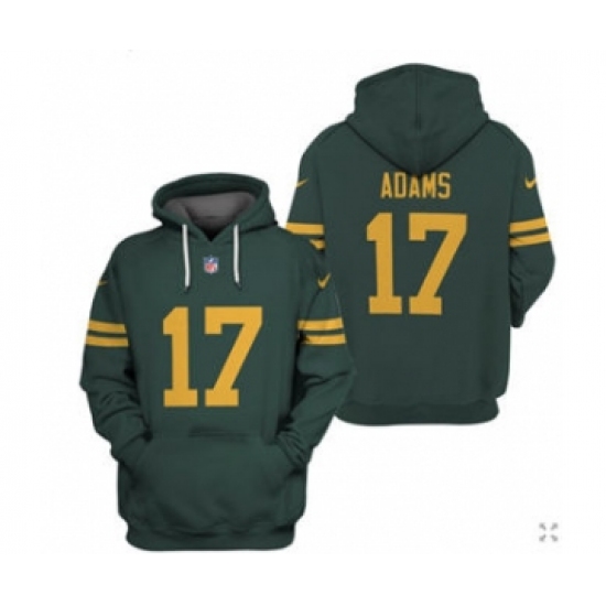 Men's Green Bay Packers #17 Davante Adams 2021 Green Pullover Football Hoodie - Ujersey