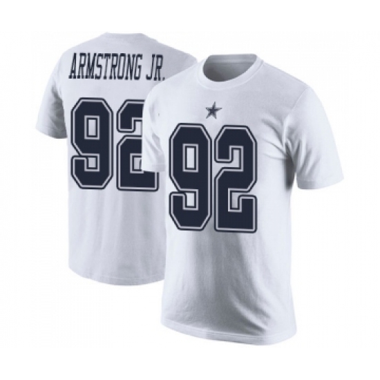 Football Men's Dallas Cowboys #92 Dorance Armstrong Jr. White Rush Pride Name & Number T-Shirt - Ujersey