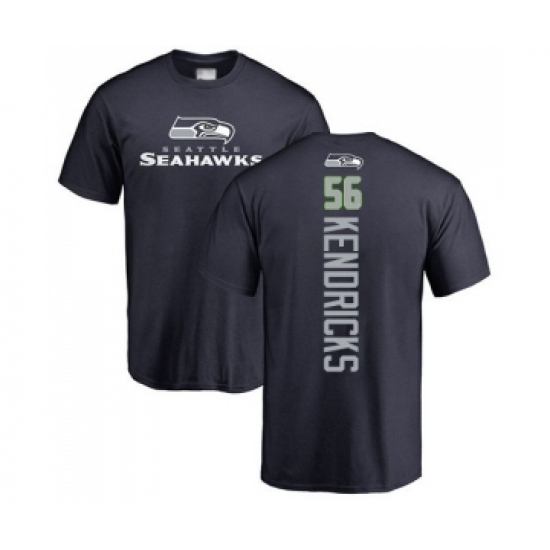 Football Seattle Seahawks #56 Mychal Kendricks Navy Blue Backer T-Shirt - Ujersey