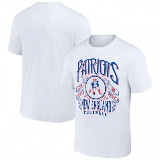 Men's New England Patriots White X Darius Rucker Collection Vintage Football T Shirt - Ujersey