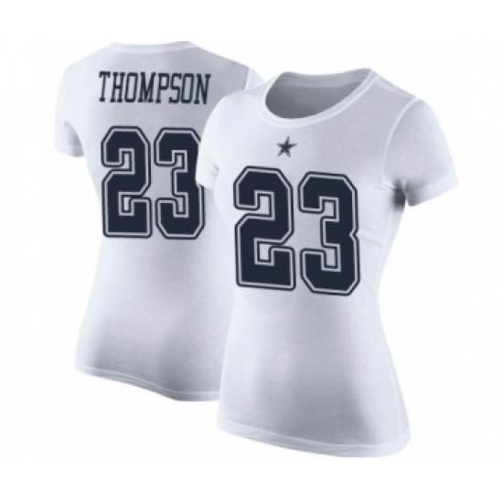 Football Women's Dallas Cowboys #23 Darian Thompson White Rush Pride Name & Number T-Shirt - Ujersey
