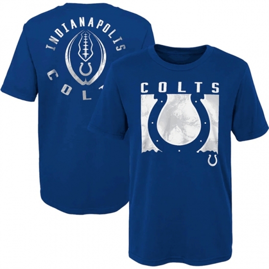 Men's Indianapolis Colts Blue Preschool Liquid Camo Logo T Shirt - Ujersey