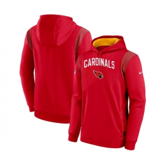 Men's Arizona Cardinals Red On The Ball Pullover Hoodie - Ujersey