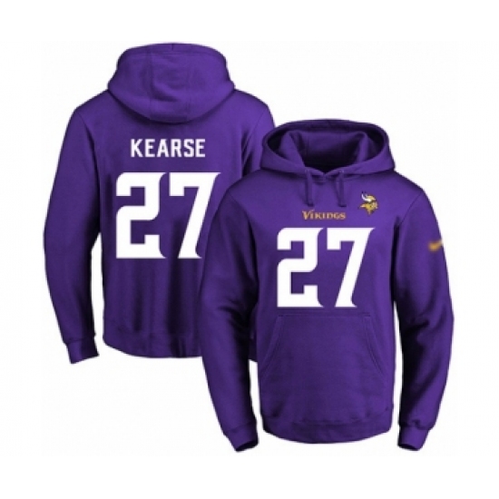 Football Men's Minnesota Vikings #27 Jayron Kearse Purple Name & Number Pullover Hoodie - Ujersey