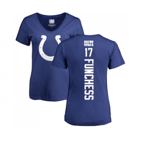 Football Women's Indianapolis Colts #17 Devin Funchess Royal Blue Backer T-Shirt - Ujersey