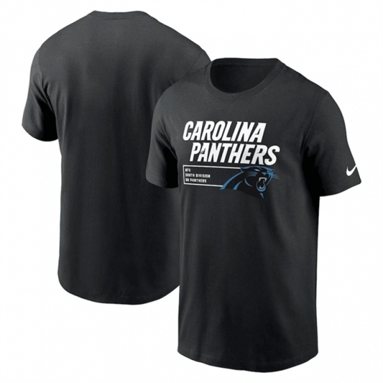 Men's Carolina Panthers Black Division Essential T Shirt - Ujersey