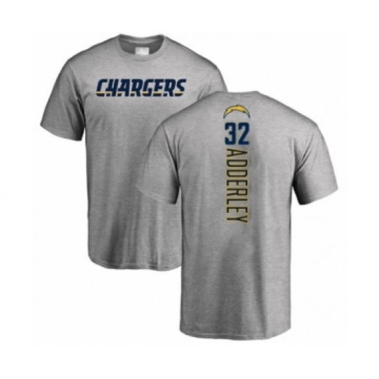 Football Los Angeles Chargers #32 Nasir Adderley Ash Backer T-Shirt - Ujersey