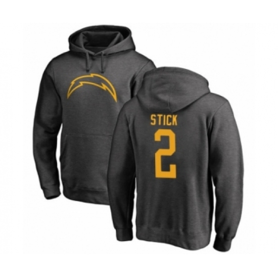 Football Los Angeles Chargers #2 Easton Stick Ash One Color Pullover Hoodie - Ujersey