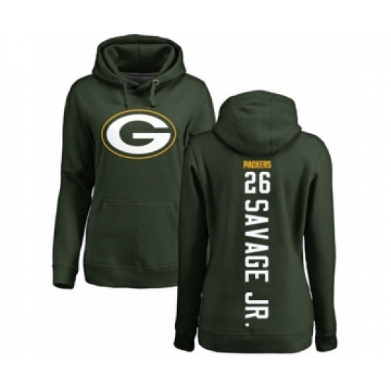 Football Women's Green Bay Packers #26 Darnell Savage Jr. Green Backer Hoodie - Ujersey