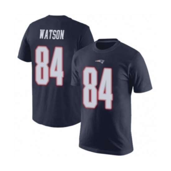 Football New England Patriots #84 Benjamin Watson Navy Blue Rush Pride Name & Number T-Shirt - Ujersey