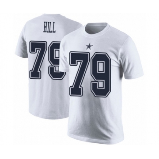 Football Men's Dallas Cowboys #79 Trysten Hill White Rush Pride Name & Number T-Shirt - Ujersey