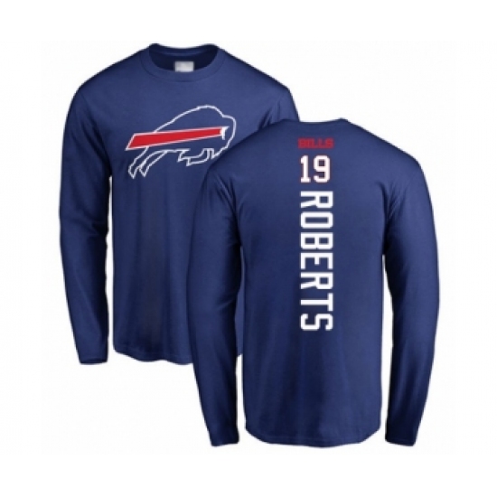 Football Buffalo Bills #19 Andre Roberts Royal Blue Backer Long Sleeve T-Shirt - Ujersey