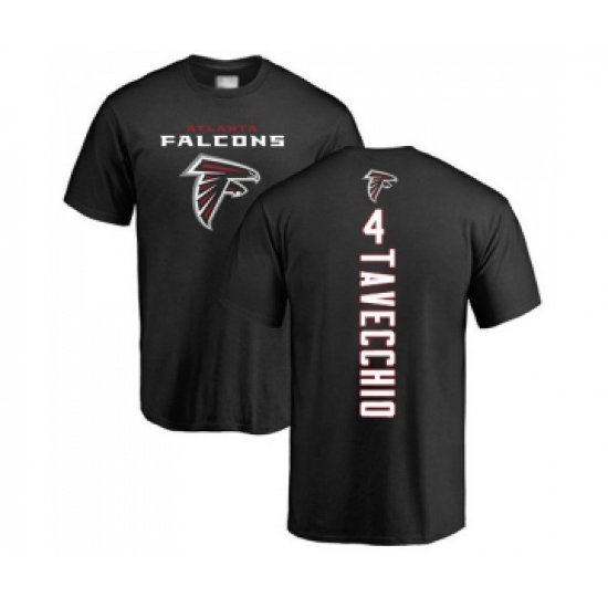 Football Atlanta Falcons #4 Giorgio Tavecchio Black Backer T-Shirt - Ujersey