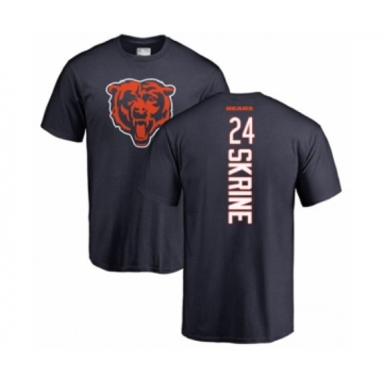 Football Chicago Bears #24 Buster Skrine Navy Blue Backer T-Shirt - Ujersey