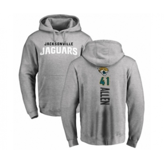 Football Jacksonville Jaguars #41 Josh Allen Ash Backer Pullover Hoodie - Ujersey