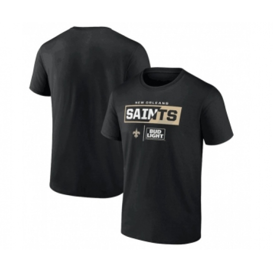 Men's New Orleans Saints Black x Bud Light T-Shirt - Ujersey