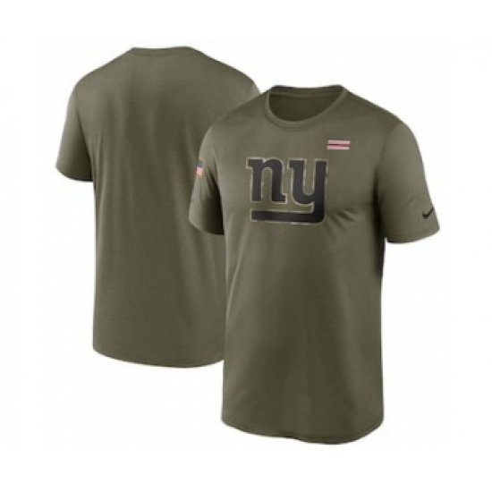 Men's New York Giants Football Olive 2021 Salute To Service Legend Performance T-Shirt - Ujersey