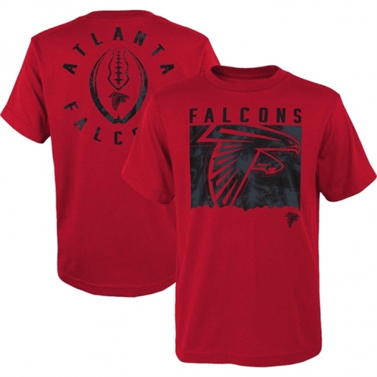 Men's Atlanta Falcons Red Preschool Liquid Camo Logo T Shirt - Ujersey