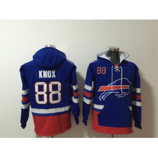 Men's Buffalo Bills #88 Dawson Knox Royal Ageless Must-Have Lace-Up Pullover Hoodie - Ujersey