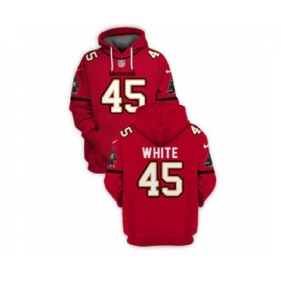 Men's Tampa Bay Buccaneers #45 Devin White 2021 Red Pullover Football Hoodie - Ujersey