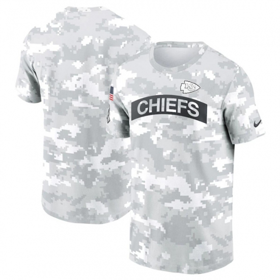 Men's Kansas City Chiefs 2024 Arctic Camo Salute To Service Performance T-Shirt - Ujersey