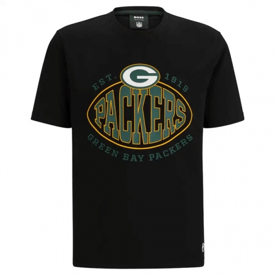 Men's Green Bay Packers Black BOSS X Trap T Shirt - Ujersey