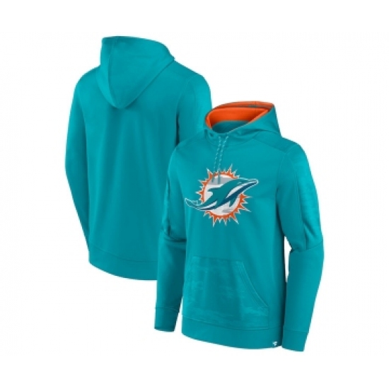 Men's Miami Dolphins Aqua On The Ball Pullover Hoodie - Ujersey