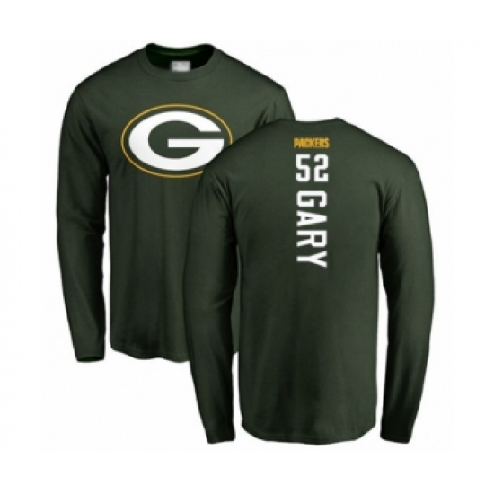 Football Green Bay Packers #52 Rashan Gary Green Backer Long Sleeve T-Shirt - Ujersey