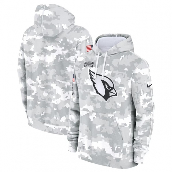Men's Arizona Cardinals 2024 Arctic Camo Salute To Service Club Fleece Pullover Hoodie - Ujersey