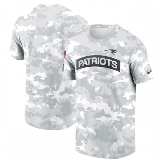 Men's New England Patriots 2024 Arctic Camo Salute To Service Performance T-Shirt - Ujersey