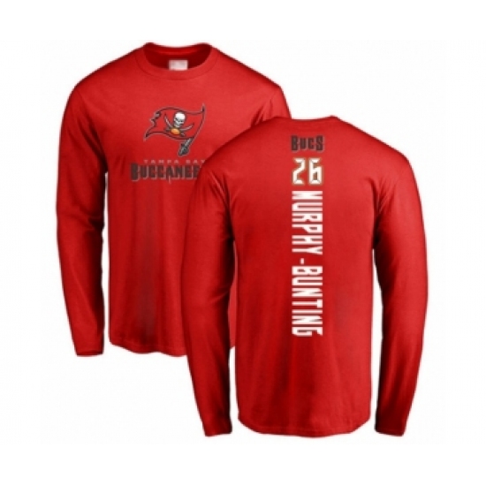 Football Tampa Bay Buccaneers #26 Sean Murphy-Bunting Red Backer Long Sleeve T-Shir - Ujersey