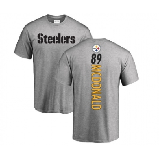 Football Pittsburgh Steelers #89 Vance McDonald Ash Backer T-Shirt - Ujersey
