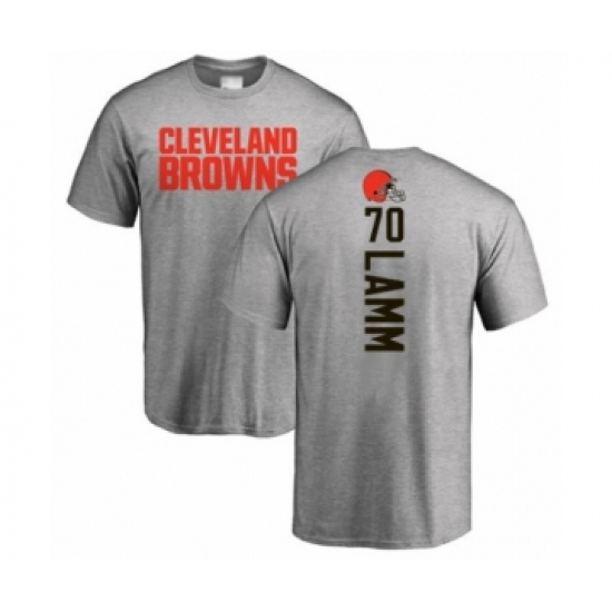 Football Cleveland Browns #70 Kendall Lamm Ash Backer T-Shirt - Ujersey