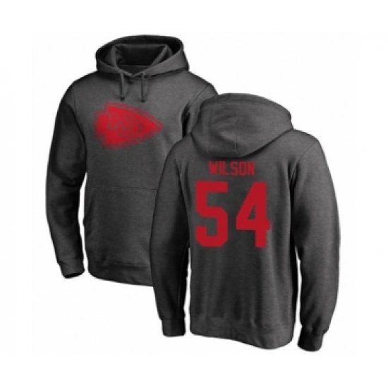 Football Kansas City Chiefs #54 Damien Wilson Ash One Color Pullover Hoodie - Ujersey