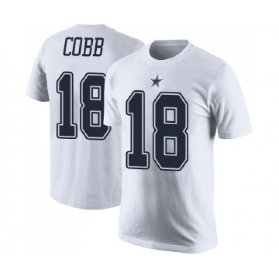Football Men's Dallas Cowboys #18 Randall Cobb White Rush Pride Name & Number T-Shirt - Ujersey