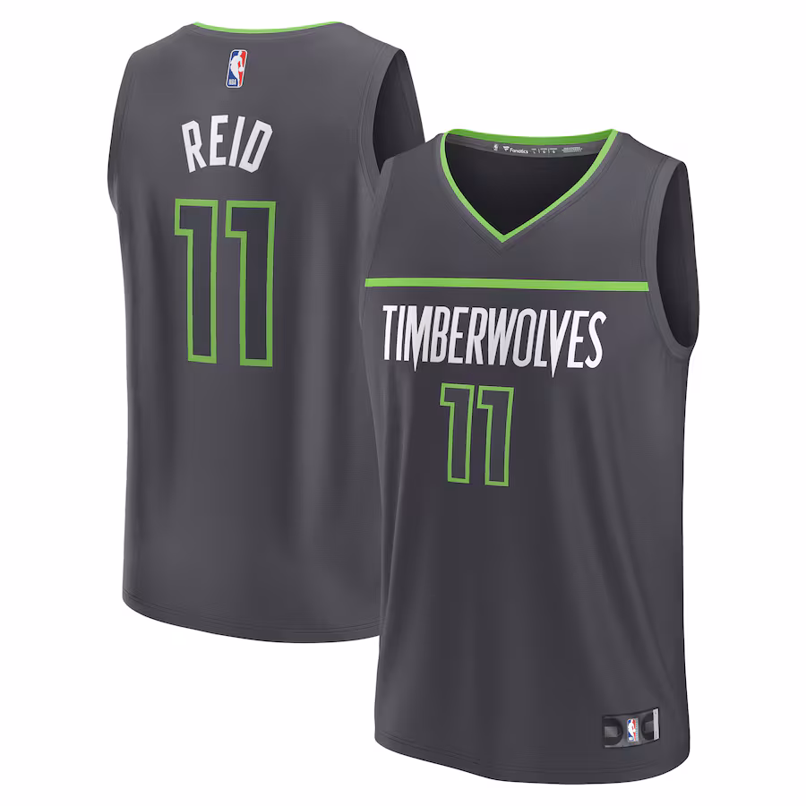 Youth Minnesota Timberwolves Naz Reid Fanatics Black Fast Break Replica Player Jersey - Statement Edition - Ujersey