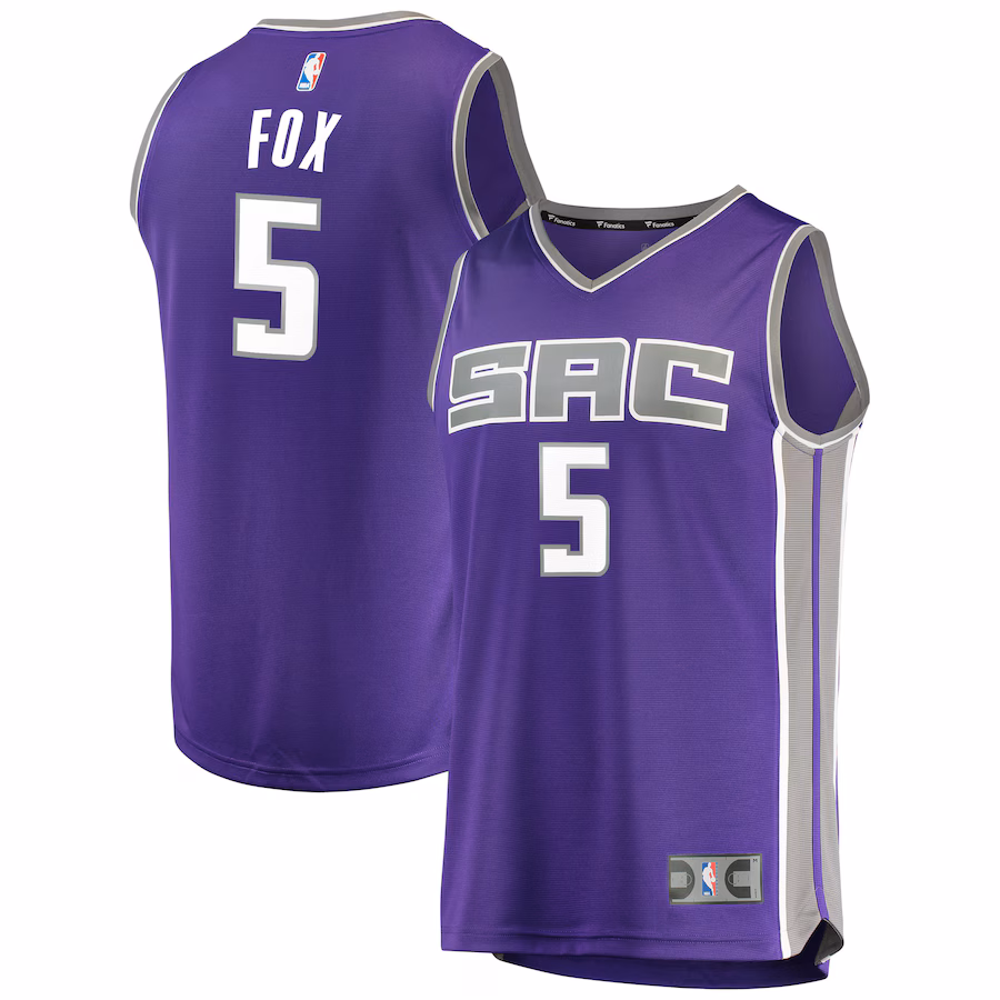 Men's Sacramento Kings De'Aaron Fox Fanatics Purple Fast Break Replica Jersey - Icon Edition - Ujersey