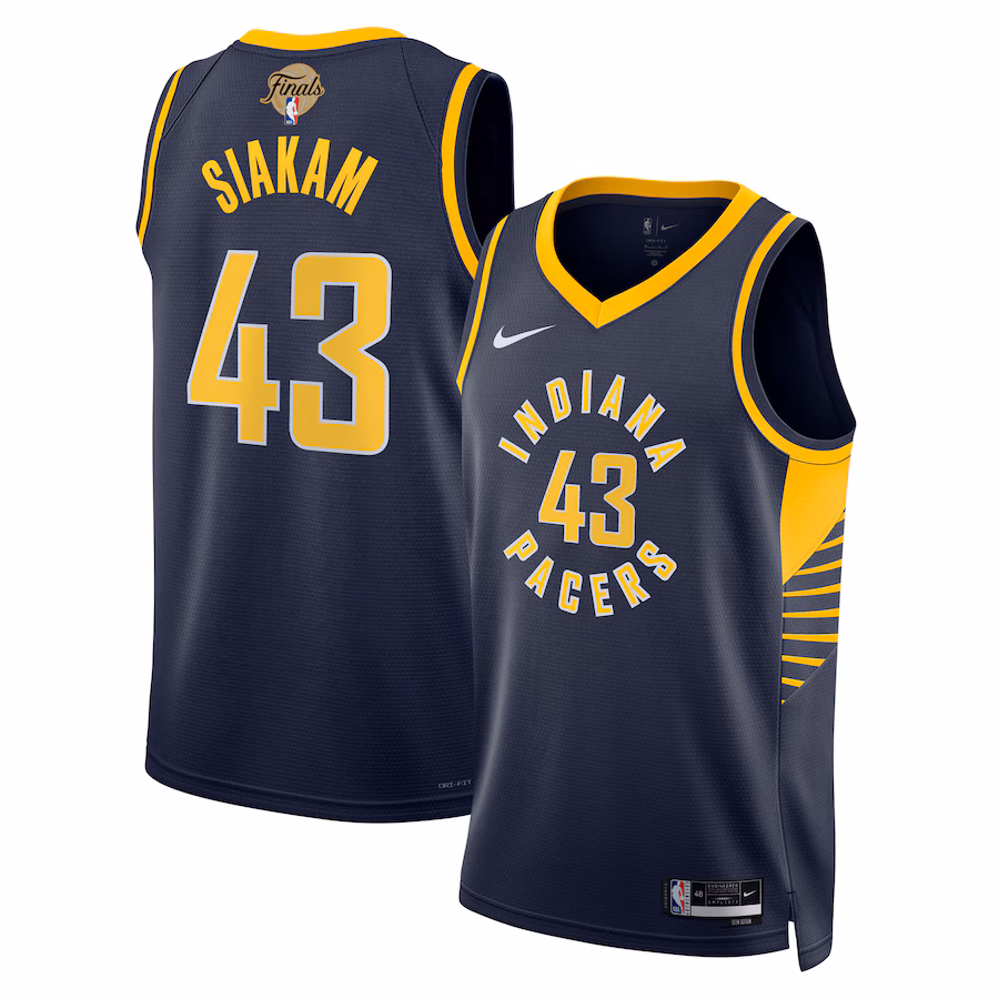 Unisex Indiana Pacers Pascal Siakam Nike Navy 2025 NBA Finals Swingman Jersey - Icon Edition - Ujersey
