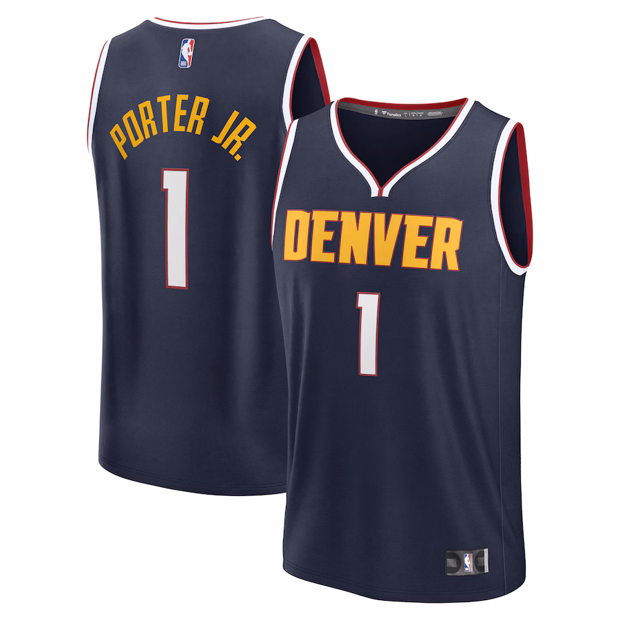 Men's Denver Nuggets Michael Porter Jr. Fanatics Navy Fast Break Replica Player Jersey - Icon Edition - Ujersey