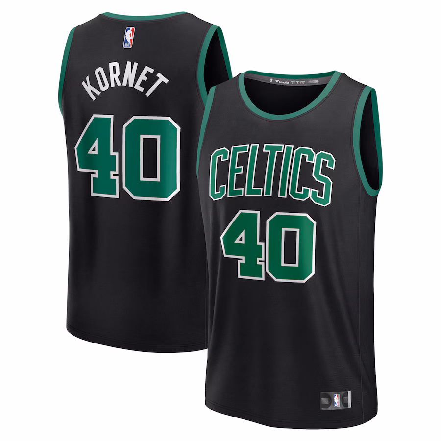 Men's Boston Celtics Luke Kornet Fanatics Black Fast Break Replica Player Jersey - Statement Edition - Ujersey