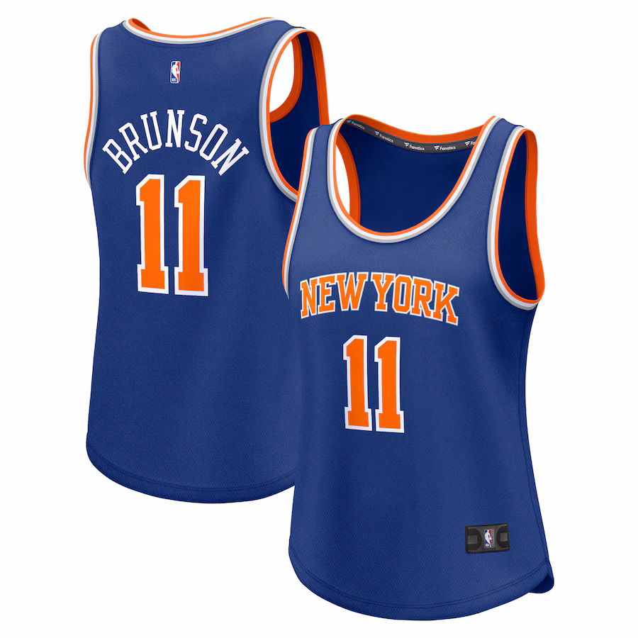 Women's New York Knicks Jalen Brunson Fanatics Blue Fast Break Player Jersey - Icon Edition - Ujersey