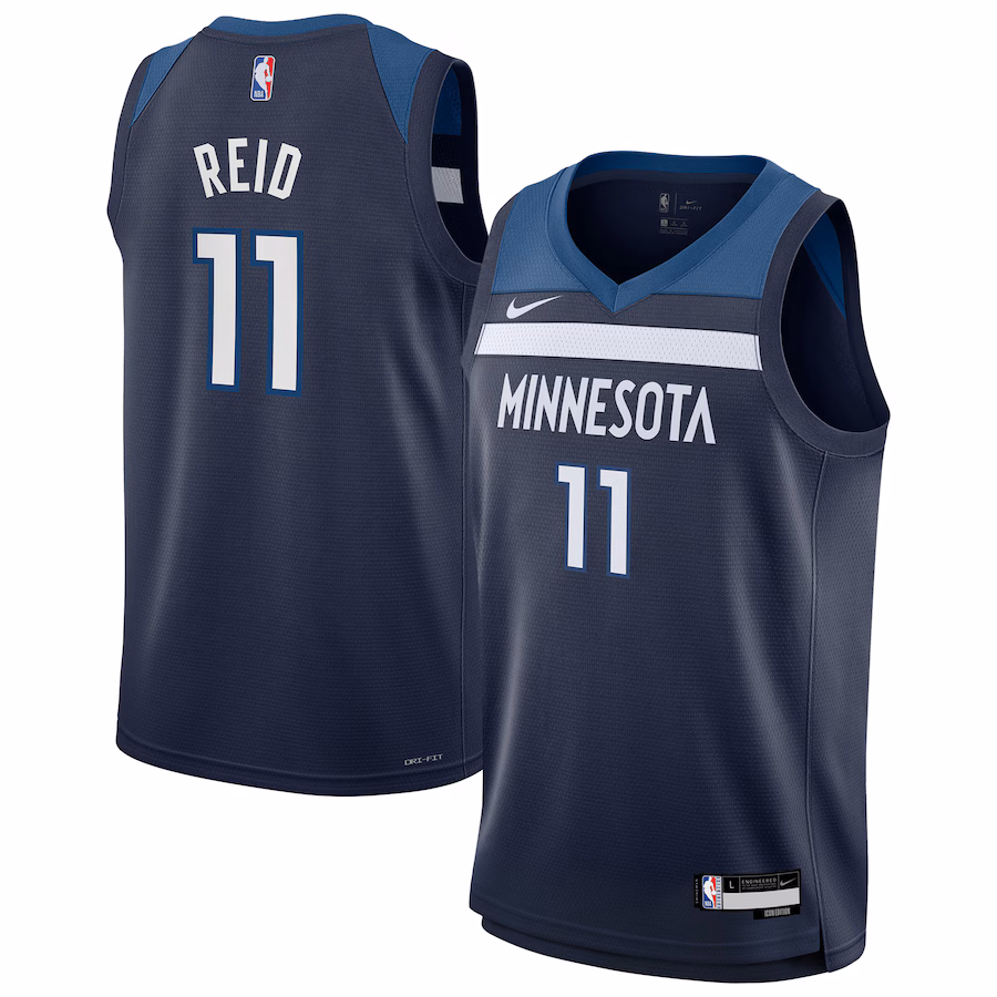 Youth Minnesota Timberwolves Naz Reid Nike Navy Swingman Jersey - Icon Edition - Ujersey