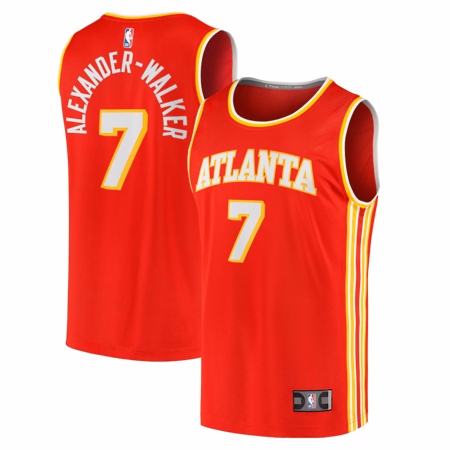 Men's Atlanta Hawks Nickeil Alexander-Walker Fanatics Red Fast Break Replica Jersey - Icon Edition - Ujersey