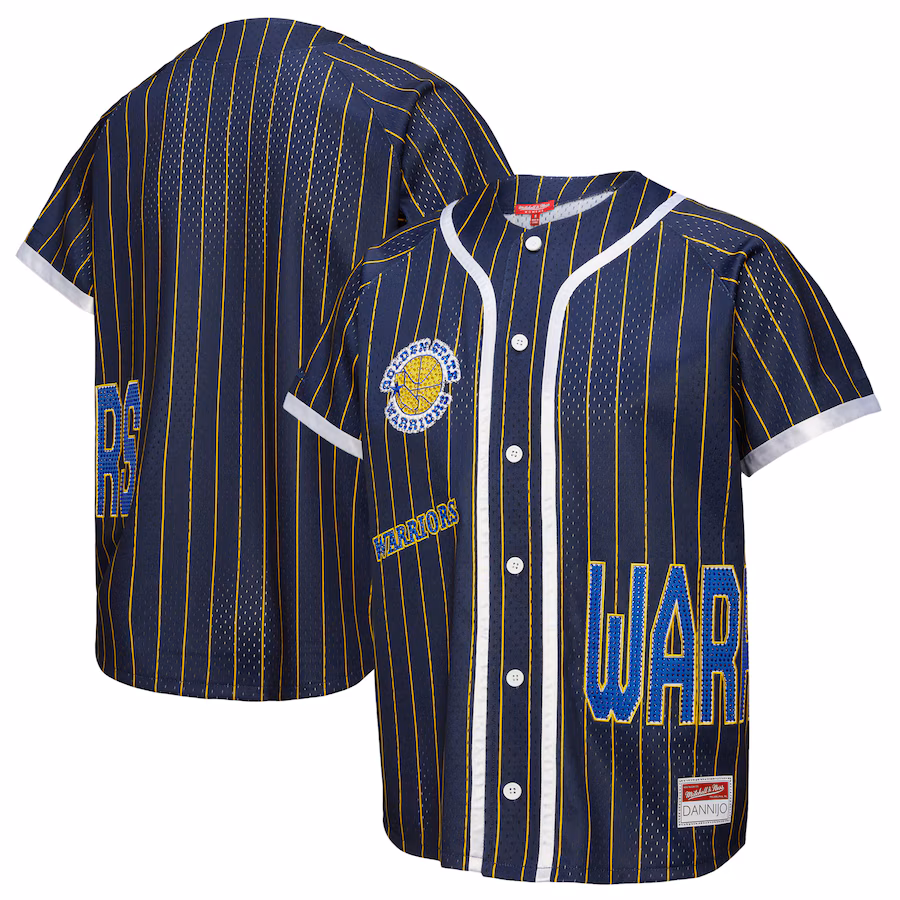 Women's Golden State Warriors Mitchell & Ness x DANNIJO Blue Fashion Baseball Jersey - Ujersey