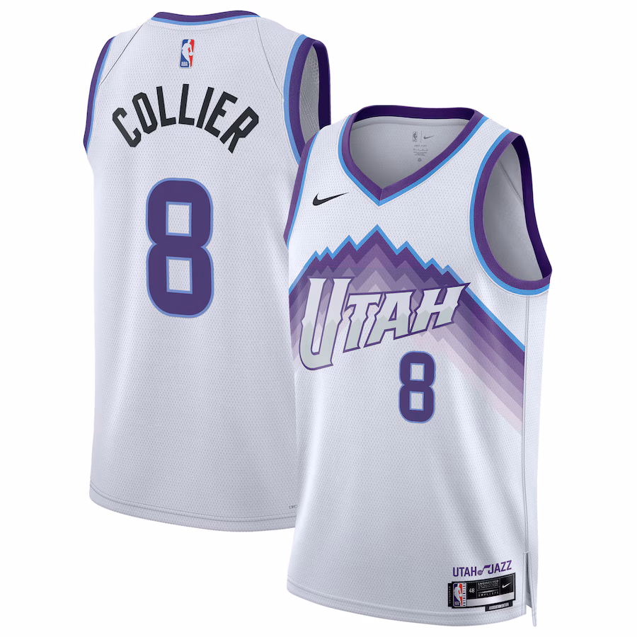 Unisex Utah Jazz Isaiah Collier Nike White Swingman Jersey - Association Edition - Ujersey