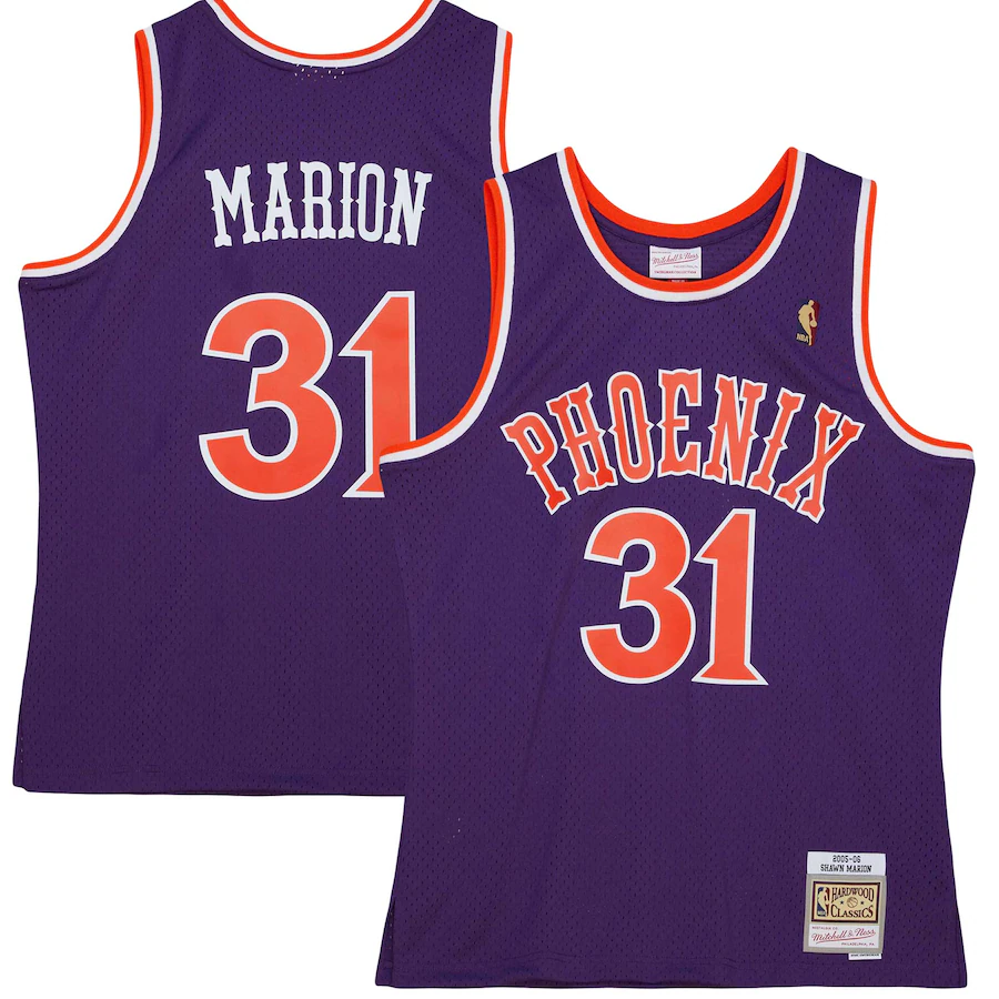 Men's Phoenix Suns Shawn Marion Mitchell & Ness Purple 2005/06 Hardwood Classics Swingman Jersey - Ujersey