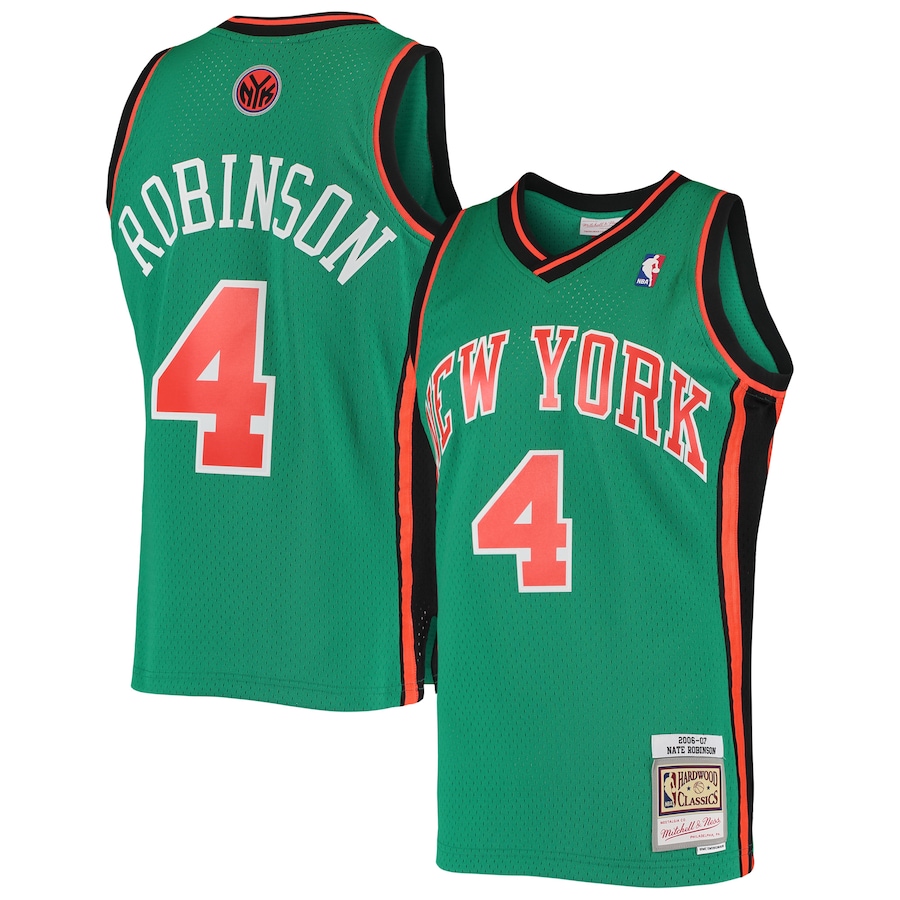 Men's New York Knicks Nate Robinson Mitchell & Ness Green 2006/07 Hardwood Classics Swingman Jersey - Ujersey