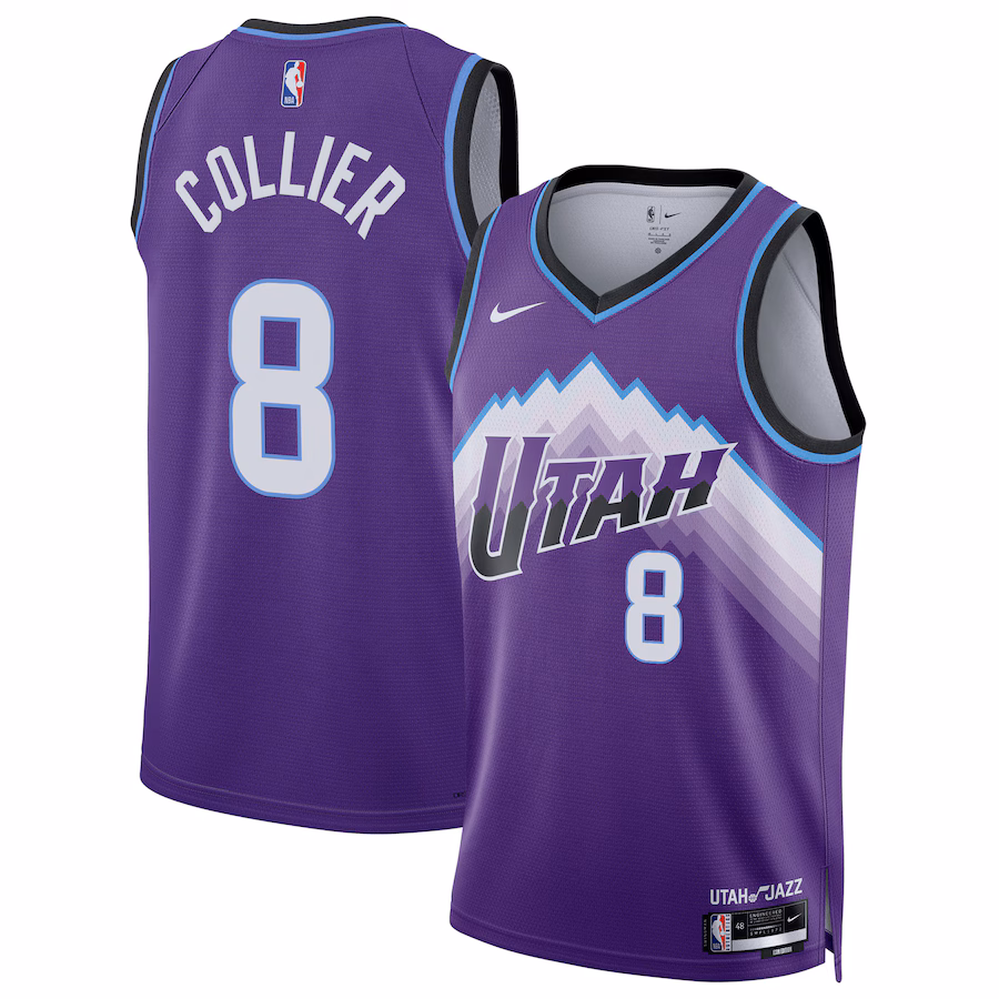 Unisex Utah Jazz Isaiah Collier Nike Purple Swingman Jersey - Icon Edition - Ujersey