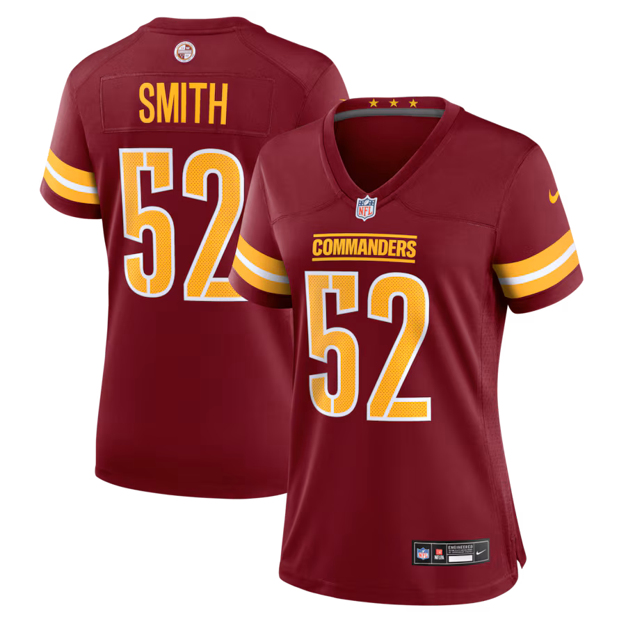 Women's Washington Commanders Preston Smith Nike Burgundy Team Game Jersey - Ujersey